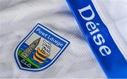 9 April 2022; A detailed view of the Waterford jersey during a Waterford Hurling squad portraits session at Gold Coast Sports Resort in Ballinacourty, Waterford. Photo by Seb Daly/Sportsfile