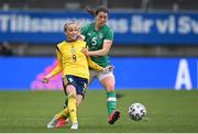 12 April 2022; Kosovare Asllani of Sweden in action against Niamh Fahey of Republic of Ireland during the FIFA Women's World Cup 2023 qualifying match between Sweden and Republic of Ireland at Gamla Ullevi in Gothenburg, Sweden. Photo by Stephen McCarthy/Sportsfile