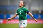 12 April 2022; Katie McCabe of Republic of Ireland celebrates after scoring her side's first goal during the FIFA Women's World Cup 2023 qualifying match between Sweden and Republic of Ireland at Gamla Ullevi in Gothenburg, Sweden. Photo by Stephen McCarthy/Sportsfile