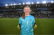 12 April 2022; Republic of Ireland goalkeeper Courtney Brosnan after the FIFA Women's World Cup 2023 qualifying match between Sweden and Republic of Ireland at Gamla Ullevi in Gothenburg, Sweden. Photo by Stephen McCarthy/Sportsfile