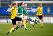 12 April 2022; Heather Payne of Republic of Ireland in action against Magdalena Eriksson of Sweden during the FIFA Women's World Cup 2023 qualifying match between Sweden and Republic of Ireland at Gamla Ullevi in Gothenburg, Sweden. Photo by Stephen McCarthy/Sportsfile