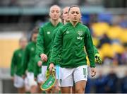 12 April 2022; Republic of Ireland captain Katie McCabe leads her side out before the FIFA Women's World Cup 2023 qualifying match between Sweden and Republic of Ireland at Gamla Ullevi in Gothenburg, Sweden. Photo by Stephen McCarthy/Sportsfile