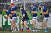 13 April 2022; Tipperary players, from left, Conor O’Dwyer, Conor O’Brien, goalkeeper Paidie Williams, Conor Cadell and Luke Shanahan prepare to defend a free during the 2022 oneills.com Munster GAA Hurling Under 20 Championship Group 2 Round 2 match between Tipperary and Waterford at FBD Semple Stadium in Thurles, Tipperary. Photo by Seb Daly/Sportsfile
