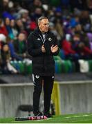 12 April 2022; Northern Ireland manager Kenny Shiels during the FIFA Women's World Cup 2023 qualifier match between Northern Ireland and England at National Stadium at Windsor Park in Belfast. Photo by Ramsey Cardy/Sportsfile