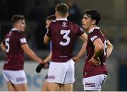 14 April 2022; Josh Gahan of Westmeath, right, and teammates after their side's defeat in the EirGrid Leinster GAA Under 20 Football Championship Quarter-Final match between Dublin and Westmeath at Parnell Park in Dublin. Photo by Harry Murphy/Sportsfile