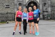 14 April 2022; Runners from left Una Courtney, Niamh O'Neill, Mary Freyne and Caroline O'Connor before the Streets of Kilkenny Kia Race Series in Kilkenny. Photo by Matt Browne/Sportsfile