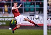 15 April 2022; Eoin Doyle of St Patrick's Athletic has a shot on goal during the SSE Airtricity League Premier Division match between Shamrock Rovers and St Patrick's Athletic at Tallaght Stadium in Dublin. Photo by Ben McShane/Sportsfile