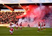 15 April 2022; St Patrick's Athletic players take to the pitch before the SSE Airtricity League Premier Division match between Shamrock Rovers and St Patrick's Athletic at Tallaght Stadium in Dublin. Photo by Ben McShane/Sportsfile