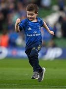 15 April 2022; Max Toner, son of Devin Toner of Leinster, runs on the pitch after the Heineken Champions Cup Round of 16 Second Leg match between Leinster and Connacht at Aviva Stadium in Dublin. Photo by Brendan Moran/Sportsfile
