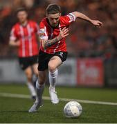 15 April 2022; Jamie McGonigle of Derry City during the SSE Airtricity League Premier Division match between Derry City and Shelbourne at The Ryan McBride Brandywell Stadium in Derry. Photo by Stephen McCarthy/Sportsfile