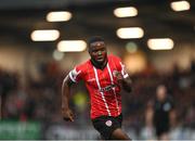 15 April 2022; James Akintunde of Derry City during the SSE Airtricity League Premier Division match between Derry City and Shelbourne at The Ryan McBride Brandywell Stadium in Derry. Photo by Stephen McCarthy/Sportsfile