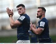 15 April 2022; Dan Sheehan, left, and Rónan Kelleher of Leinster after the Heineken Champions Cup Round of 16 Second Leg match between Leinster and Connacht at Aviva Stadium in Dublin. Photo by David Fitzgerald/Sportsfile