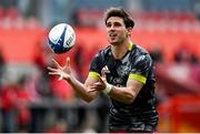 16 April 2022; Joey Carbery of Munster warms up before the Heineken Champions Cup Round of 16 Second Leg match between Munster and Exeter Chiefs at Thomond Park in Limerick. Photo by Brendan Moran/Sportsfile