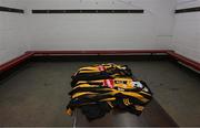 16 April 2022; A general view of the Kilkenny dressing room before the Leinster GAA Hurling Senior Championship Round 1 match between Westmeath and Kilkenny at TEG Cusack Park in Mullingar, Westmeath. Photo by Ray McManus/Sportsfile