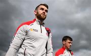 16 April 2022; Ronan McNamee of Tyrone arrives for the Ulster GAA Football Senior Championship preliminary round match between Fermanagh and Tyrone at Brewster Park in Enniskillen, Fermanagh. Photo by Stephen McCarthy/Sportsfile