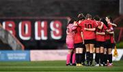 16 April 2022; Bohemians team huddle before the SSE Airtricity Women's National League match between Bohemians and DLR Waves at Dalymount Park in Dublin. Photo by Ben McShane/Sportsfile