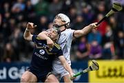 16 April 2022; Conor McDonald of Wexford and Daithí Burke of Galway tussle during the Leinster GAA Hurling Senior Championship Round 1 match between Wexford and Galway at Chadwicks Wexford Park in Wexford. Photo by Piaras Ó Mídheach/Sportsfile