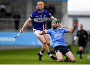 16 April 2022; Fergal Whitley of Dublin reacts to a score during the Leinster GAA Hurling Senior Championship Round 1 match between Dublin and Laois at Parnell Park in Dublin. Photo by Eóin Noonan/Sportsfile