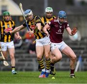 16 April 2022; T.J. Reid of Kilkenny in action against Tommy Doyle of Westmeath during the Leinster GAA Hurling Senior Championship Round 1 match between Westmeath and Kilkenny at TEG Cusack Park in Mullingar, Westmeath. Photo by Ray McManus/Sportsfile