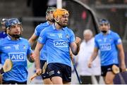 16 April 2022; Ronan Hayes of Dublin celebrates at the final whistle during the Leinster GAA Hurling Senior Championship Round 1 match between Dublin and Laois at Parnell Park in Dublin. Photo by Eóin Noonan/Sportsfile