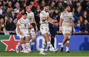 16 April 2022; Romain Ntamack of Toulouse celebrates at the final whistle of the Heineken Champions Cup Round of 16 Second Leg match between Ulster and Toulouse at Kingspan Stadium in Belfast. Photo by Ramsey Cardy/Sportsfile