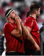 16 April 2022; Rob Herring of Ulster, left, after the Heineken Champions Cup Round of 16 Second Leg match between Ulster and Toulouse at Kingspan Stadium in Belfast. Photo by David Fitzgerald/Sportsfile