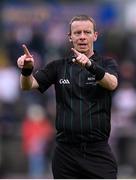 16 April 2022; Referee Joe McQuillan during the Ulster GAA Football Senior Championship preliminary round match between Fermanagh and Tyrone at Brewster Park in Enniskillen, Fermanagh. Photo by Stephen McCarthy/Sportsfile