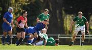 16 April 2022; Liam Rimet of Ireland during the U19 Rugby International match between Ireland and France at Templeville Road in Dublin. Photo by Eóin Noonan/Sportsfile