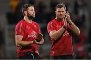16 April 2022; Iain Henderson, left, and Duane Vermeulen of Ulster after the Heineken Champions Cup Round of 16 Second Leg match between Ulster and Toulouse at Kingspan Stadium in Belfast. Photo by Ramsey Cardy/Sportsfile