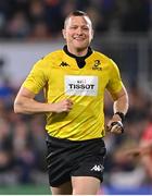16 April 2022; Referee Matthew Carley during the Heineken Champions Cup Round of 16 Second Leg match between Ulster and Toulouse at Kingspan Stadium in Belfast. Photo by Ramsey Cardy/Sportsfile