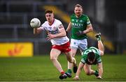 16 April 2022; Conor Meyler of Tyrone in action against Ryan Lyons of Fermanagh during the Ulster GAA Football Senior Championship preliminary round match between Fermanagh and Tyrone at Brewster Park in Enniskillen, Fermanagh. Photo by Stephen McCarthy/Sportsfile