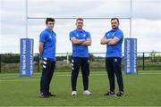 18 April 2022; Gorey RFC players from left Fionn O'Loughlin, Andrew Walsh and Eoin Walsh who are members of the Leinster Rugby Juniors Squad during the Leinster Rugby juniors representative side training at Tullow RFC in Carlow. Photo by Matt Browne/Sportsfile