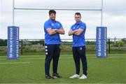 18 April 2022; Wicklow RFC players from left David Nichloson and Ben Watson who are members of the Leinster Rugby Juniors Squad during the Leinster Rugby juniors representative side training at Tullow RFC in Carlow. Photo by Matt Browne/Sportsfile