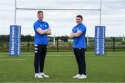 18 April 2022; Newbridge RFC players from left Tom Tracey and Will Jennings who are members of the Leinster Rugby Juniors Squad during the Leinster Rugby juniors representative side training at Tullow RFC in Carlow. Photo by Matt Browne/Sportsfile
