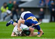 17 April 2022; Dessie Hutchinson of Waterford and Cathal Barrett of Tipperary tussle off the ball during the Munster GAA Hurling Senior Championship Round 1 match between Waterford and Tipperary at Walsh Park in Waterford. Photo by Brendan Moran/Sportsfile