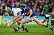 17 April 2022; Michael Kiely of Waterford in action against Cathal Barrett of Tipperary during the Munster GAA Hurling Senior Championship Round 1 match between Waterford and Tipperary at Walsh Park in Waterford. Photo by Brendan Moran/Sportsfile