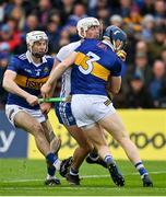 17 April 2022; Neil Montgomery of Waterford is tackled by Craig Morgan, left, and James Quigley of Tipperary during the Munster GAA Hurling Senior Championship Round 1 match between Waterford and Tipperary at Walsh Park in Waterford. Photo by Brendan Moran/Sportsfile