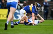 17 April 2022; Jason Forde of Tipperary and Shane McNulty of Waterford tussle off the ball during the Munster GAA Hurling Senior Championship Round 1 match between Waterford and Tipperary at Walsh Park in Waterford. Photo by Piaras Ó Mídheach/Sportsfile