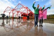 17 April 2022; Kenneth and Hollie O'Brien from Monaleen, Limerick arriving to Páirc Uí Chaoimh before the Munster GAA Hurling Senior Championship Round 1 match between Cork and Limerick at Páirc Uí Chaoimh in Cork. Photo by Stephen McCarthy/Sportsfile