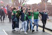 17 April 2022; Limerick supporters make their way to Páirc Uí Chaoimh before the Munster GAA Hurling Senior Championship Round 1 match between Cork and Limerick at Páirc Uí Chaoimh in Cork. Photo by Stephen McCarthy/Sportsfile