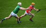 17 April 2022; Niall O’Leary of Cork in action against Cian Lynch of Limerick during the Munster GAA Hurling Senior Championship Round 1 match between Cork and Limerick at Páirc Uí Chaoimh in Cork. Photo by Stephen McCarthy/Sportsfile