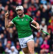 17 April 2022; Kyle Hayes of Limerick celebrates his 15th minute goal during the Munster GAA Hurling Senior Championship Round 1 match between Cork and Limerick at Páirc Uí Chaoimh in Cork. Photo by Ray McManus/Sportsfile