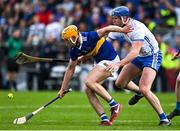 17 April 2022; Mark Kehoe of Tipperary is tackled by Conor Prunty of Waterford during the Munster GAA Hurling Senior Championship Round 1 match between Waterford and Tipperary at Walsh Park in Waterford. Photo by Brendan Moran/Sportsfile
