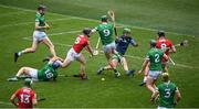 17 April 2022; Conor Lehane of Cork has a shot on goal saved by Limerick goalkeeper Nickie Quaid during the Munster GAA Hurling Senior Championship Round 1 match between Cork and Limerick at Páirc Uí Chaoimh in Cork. Photo by Stephen McCarthy/Sportsfile