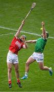 17 April 2022; Robbie O’Flynn of Cork in action against Sean Finn of Limerick during the Munster GAA Hurling Senior Championship Round 1 match between Cork and Limerick at Páirc Uí Chaoimh in Cork. Photo by Stephen McCarthy/Sportsfile