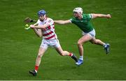 17 April 2022; Cork goalkeeper Patrick Collins in action against Kyle Hayes of Limerick during the Munster GAA Hurling Senior Championship Round 1 match between Cork and Limerick at Páirc Uí Chaoimh in Cork. Photo by Stephen McCarthy/Sportsfile
