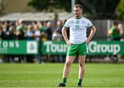 17 April 2022; Fearghal McMahon of London dejected after his side's defeat in the Connacht GAA Football Senior Championship Quarter-Final match between London and Leitrim at McGovern Park in Ruislip, London, England. Photo by Sam Barnes/Sportsfile