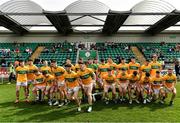17 April 2022; Leitrim players break from the team photo before the Connacht GAA Football Senior Championship Quarter-Final match between London and Leitrim at McGovern Park in Ruislip, London, England. Photo by Sam Barnes/Sportsfile