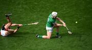 17 April 2022; Cian Lynch of Limerick scores a point for his side during the Munster GAA Hurling Senior Championship Round 1 match between Cork and Limerick at Páirc Uí Chaoimh in Cork. Photo by Stephen McCarthy/Sportsfile
