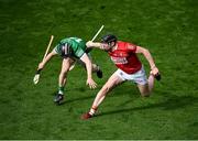 17 April 2022; Damien Cahalane of Cork in action against Diarmaid Byrnes of Limerick during the Munster GAA Hurling Senior Championship Round 1 match between Cork and Limerick at Páirc Uí Chaoimh in Cork. Photo by Stephen McCarthy/Sportsfile